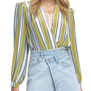 ASTR the Label Striped Long Sleeve Bodysuit
